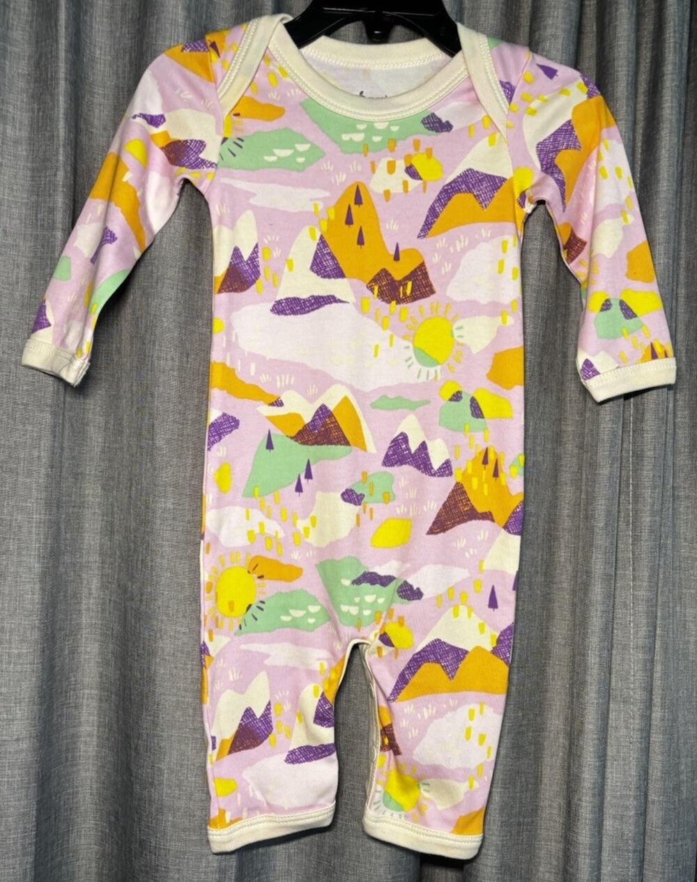 Apple Park Mountain Baby Long sleeve Colorful Bodysuit 3-6 Months